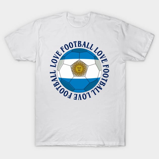 ARGENTINA- Argentinian Sun Football Soccer Icon T-Shirt by IceTees